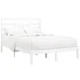 Weißer Massivholzbettrahmen 140x200 cm von vidaXL, Betten und Lattenroste - Ref: Foro24-3105796, Preis: 122,91 €, Rabatt: %