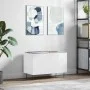 Glänzend weißer Sperrholz-Scheibenschrank 74,5 x 38 x 48 cm von vidaXL, CD- und DVD-Speicher - Ref: Foro24-831726, Preis: 36,...
