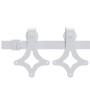 Beschlagsatz für Schiebetüren aus weißem Stahl 183 cm von vidaXL, Türrahmen - Ref: Foro24-151703, Preis: 72,61 €, Rabatt: %