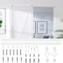 Sliding door hardware kit in white steel, 183 cm. by vidaXL, doorframes - Ref: Foro24-151703, Price: 71,24 €, Discount: %