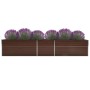 Braunes Gartenbett aus verzinktem Stahl, 400 x 80 x 77 cm von vidaXL, Töpfe und Pflanzgefäße - Ref: Foro24-47062, Preis: 143,...