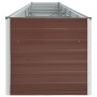 Braunes Gartenbett aus verzinktem Stahl, 400 x 80 x 77 cm von vidaXL, Töpfe und Pflanzgefäße - Ref: Foro24-47062, Preis: 143,...