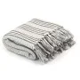 Gray and white cotton striped blanket 160x210 cm by vidaXL, Blankets - Ref: Foro24-245328, Price: 26,35 €, Discount: %