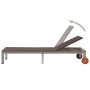 Braune Liege aus synthetischem Rattan mit Rollen von vidaXL, Liegen - Ref: Foro24-43974, Preis: 148,55 €, Rabatt: %