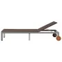 Braune Liege aus synthetischem Rattan mit Rollen von vidaXL, Liegen - Ref: Foro24-43974, Preis: 146,23 €, Rabatt: %