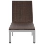 Braune Liege aus synthetischem Rattan mit Rollen von vidaXL, Liegen - Ref: Foro24-43974, Preis: 148,55 €, Rabatt: %