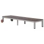 Brown synthetic rattan lounger with wheels by vidaXL, Loungers - Ref: Foro24-43974, Price: 146,23 €, Discount: %