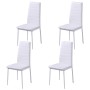 Conjunto de mesa de comedor 5 piezas blanco y negro