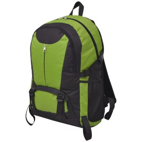 Mochila de senderismo 40 L negra y verde