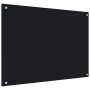 Protección salpicaduras cocina vidrio templado negro 80x60 cm