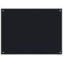Protección salpicaduras cocina vidrio templado negro 80x60 cm