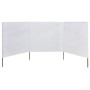 Beach windbreaker with 3 fabric panels 400x120 cm white by vidaXL, Umbrellas - Ref: Foro24-44539, Price: 36,99 €, Discount: %