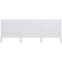 Beach windbreaker with 3 fabric panels 400x120 cm white by vidaXL, Umbrellas - Ref: Foro24-44539, Price: 36,99 €, Discount: %