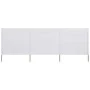 Beach windbreaker with 3 fabric panels 400x120 cm white by vidaXL, Umbrellas - Ref: Foro24-44539, Price: 35,36 €, Discount: %