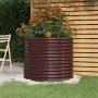 Powder-coated brown steel planter 80x80x68cm by vidaXL, Pots and planters - Ref: Foro24-318860, Price: 53,82 €, Discount: %