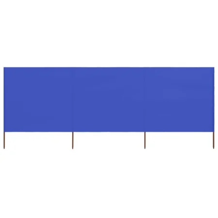 3-panel beach windbreaker in sky blue fabric 400x120 cm by vidaXL, Umbrellas - Ref: Foro24-47147, Price: 42,94 €, Discount: %