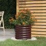 Brown powder coated steel planter 40x40x36 cm by vidaXL, Pots and planters - Ref: Foro24-318845, Price: 25,58 €, Discount: %