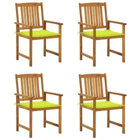 Garden chairs with cushions 4 units solid acacia wood by vidaXL, Garden chairs - Ref: Foro24-3061190, Price: 306,24 €, Discou...