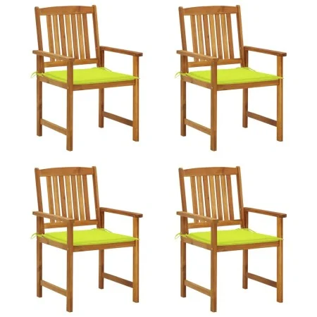 Garden chairs with cushions 4 units solid acacia wood by vidaXL, Garden chairs - Ref: Foro24-3061190, Price: 306,24 €, Discou...