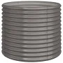 Gray powder coated steel planter 80x80x68 cm by vidaXL, Pots and planters - Ref: Foro24-318859, Price: 64,46 €, Discount: %