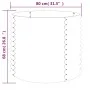 Gray powder coated steel planter 80x80x68 cm by vidaXL, Pots and planters - Ref: Foro24-318859, Price: 64,46 €, Discount: %