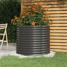 Steel planter with anthracite powder coating 80x80x68 cm by vidaXL, Pots and planters - Ref: Foro24-318861, Price: 66,71 €, D...