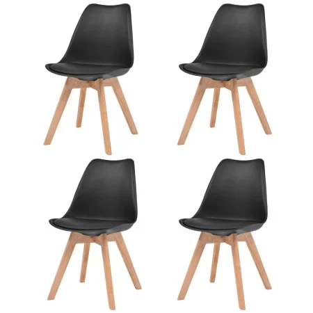 Dining chairs 4 units black plastic by vidaXL, dining chairs - Ref: Foro24-244788, Price: 218,86 €, Discount: %