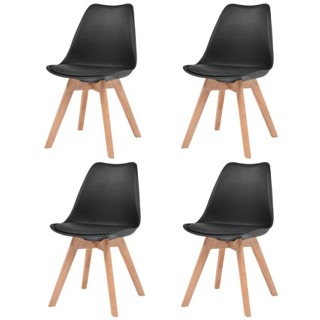 Esszimmerstühle 4 Einheiten aus schwarzem Kunststoff von vidaXL, Essstühle - Ref: Foro24-244788, Preis: 238,95 €, Rabatt: %