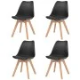 Dining chairs 4 units black plastic by vidaXL, dining chairs - Ref: Foro24-244788, Price: 218,86 €, Discount: %
