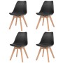 Esszimmerstühle 4 Einheiten aus schwarzem Kunststoff von vidaXL, Essstühle - Ref: Foro24-244788, Preis: 238,95 €, Rabatt: %