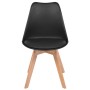 Esszimmerstühle 4 Einheiten aus schwarzem Kunststoff von vidaXL, Essstühle - Ref: Foro24-244788, Preis: 238,95 €, Rabatt: %