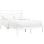 Solid white pine wood bed frame 160x200 cm by vidaXL, Beds and slatted bases - Ref: Foro24-3105806, Price: 129,22 €, Discount: %