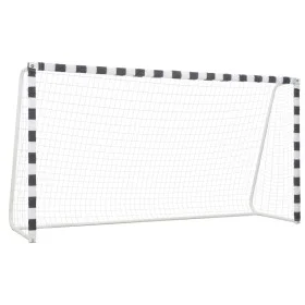 Fußballtor aus weißem und schwarzem Metall 300x160x90 cm von vidaXL, Fußballtore - Ref: Foro24-91953, Preis: 131,36 €, Rabatt: %