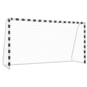 White and black metal soccer goal 300x160x90 cm by vidaXL, soccer goals - Ref: Foro24-91953, Price: 131,58 €, Discount: %