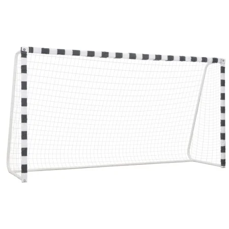 Fußballtor aus weißem und schwarzem Metall 300x160x90 cm von vidaXL, Fußballtore - Ref: Foro24-91953, Preis: 131,36 €, Rabatt: %