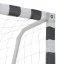 Portería de fútbol metal blanco y negro 300x160x90 cm de vidaXL, Porterías de fútbol - Ref: Foro24-91953, Precio: 131,36 €, D...
