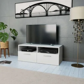 Weißer TV-Schrank aus Holzwerkstoff, 95 x 35 x 36 cm von vidaXL, TV-Möbel - Ref: Foro24-244867, Preis: 70,85 €, Rabatt: %