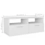 Weißer TV-Schrank aus Holzwerkstoff, 95 x 35 x 36 cm von vidaXL, TV-Möbel - Ref: Foro24-244867, Preis: 70,85 €, Rabatt: %