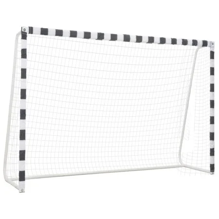 Schwarz-weißes Fußballtor aus Metall, 300 x 200 x 90 cm von vidaXL, Fußballtore - Ref: Foro24-91954, Preis: 139,19 €, Rabatt: %
