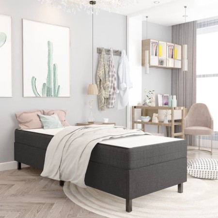 Estructura de cama Box Spring tela gris 100x200 cm de vidaXL, Camas y somieres - Ref: Foro24-287462, Precio: 121,61 €, Descue...