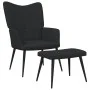 Relaxsessel mit Fußstütze aus schwarzem Stoff von vidaXL, Sessel - Ref: Foro24-327958, Preis: 118,43 €, Rabatt: %