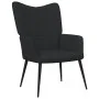 Sillón de relax con reposapiés tela negro de vidaXL, Sillones - Ref: Foro24-327958, Precio: 118,41 €, Descuento: %