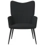 Relaxsessel mit Fußstütze aus schwarzem Stoff von vidaXL, Sessel - Ref: Foro24-327958, Preis: 118,43 €, Rabatt: %