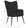 Relaxsessel mit Fußstütze aus schwarzem Stoff von vidaXL, Sessel - Ref: Foro24-327958, Preis: 118,43 €, Rabatt: %