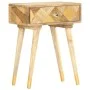 Mesita de noche de madera maciza de mango 43x30x58 cm de vidaXL, Mesitas de noche - Ref: Foro24-285857, Precio: 80,65 €, Desc...