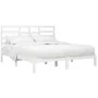 White solid wood bed frame Supe King 180x200 cm by vidaXL, Beds and slatted bases - Ref: Foro24-3105811, Price: 148,76 €, Dis...