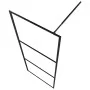 Barrierefreie Duschwand, transparentes schwarzes ESG-Glas, 100 x 195 cm von vidaXL, Duschwände und Duschwände - Ref: Foro24-1...