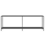 Black tempered glass console table 220x35x75.5 cm by vidaXL, Side tables - Ref: Foro24-331711, Price: 137,30 €, Discount: %