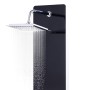 Panel ducha de vidrio negro 25x44,6x130 cm by vidaXL, Jet nozzles for bathtubs and showers - Ref: Foro24-142993, Price: 194,8...
