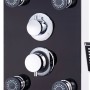 Panel ducha de vidrio negro 25x44,6x130 cm by vidaXL, Jet nozzles for bathtubs and showers - Ref: Foro24-142993, Price: 194,8...